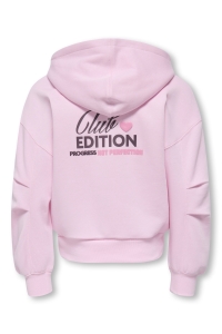 ONLY KOGDITTE LS ZIP HOOD OVZ SWT pink lady/club