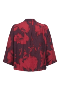 Carmakoma CARCAMILLE 3/4 O-NECK BUTTON TOP AO: scooter/soft haze (winetasting)