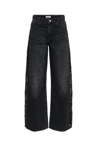 ONLY ONLALANIS HW WIDE LACE DNM MAS washed black
