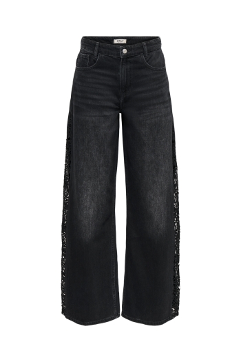 ONLY ONLALANIS HW WIDE LACE DNM MAS Dames
