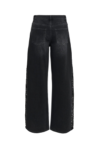 ONLY ONLALANIS HW WIDE LACE DNM MAS washed black