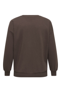 Carmakoma CARVIOLETTA L/S O-NECK PRINT SWEAT : coffee bean/mon ch*ri