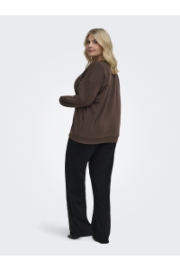 Carmakoma CARVIOLETTA L/S O-NECK PRINT SWEAT : coffee bean/mon ch*ri