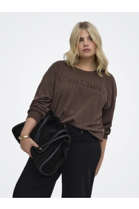 Carmakoma CARVIOLETTA L/S O-NECK PRINT SWEAT : coffee bean/mon ch*ri