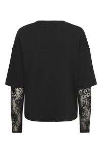 ONLY ONLTAHLIA L/S LACE TOP PR JRS black/dtm lace