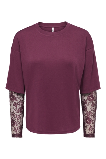 ONLY ONLTAHLIA L/S LACE TOP PR JRS