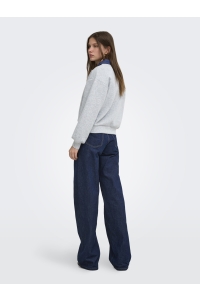 ONLY ONLSCARLET L/S POLO MIX SWEAT UB PR: light grey melange/polo collar