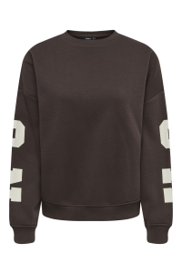 Carmakoma CARSWEAT L/S BACK/SLEEVE PRINT SWT coffee bean/birch houston print