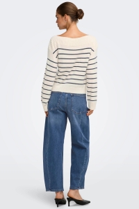 ONLY ONLJESSICA HW BARREL ANK DNM AZG622: medium blue denim