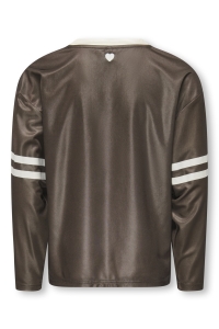 ONLY KOGLULU L/S V-NECK SPORTY TOP CS JR: bracken/untamed 95/cloud dancer