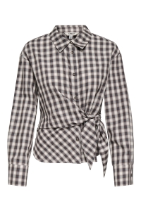 ONLY ONLNOLA LS CHECK WRAP SHIRT WVN EX malt ball/white/blue