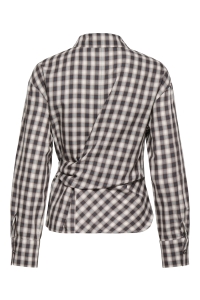 ONLY ONLNOLA LS CHECK WRAP SHIRT WVN EX malt ball/white/blue