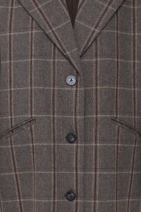 ICHI IHEMMALU JA:Outerwear cocoa brown check