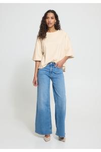 ICHI IHPALMER LOOSE SS:T-Shirts birch melange