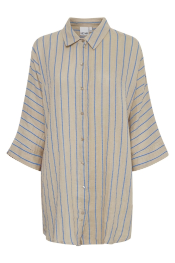 ICHI IAFOXA STRIPED BEACH SH:Shirts/Blous