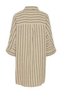 ICHI IAFOXA STRIPED BEACH SH:Shirts/Blous black stripe