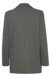 ICHI IHKATE HOUNDSTOOTH OVERSIZE BL2:Jack black/grey houndstooth