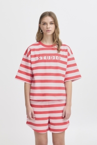 ICHI IHOCIE SW2:Sweatshirt geranium