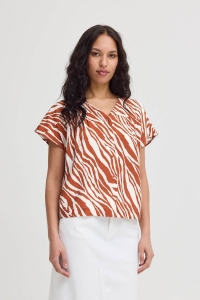 ICHI IHYARDEEN SH:Shirts/Blouse fired brick animal