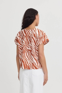 ICHI IHYARDEEN SH:Shirts/Blouse fired brick animal