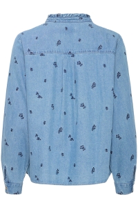 ICHI IHARCHER SH2:Shirts/Blouse denim emb. light blue