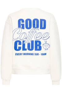 ICHI IHMERELLA BRUSHED SW:Sweatshirt cloud w. blue yonder