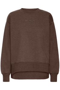 ICHI IHOLINNE SW:Sweatshirt coffee bean melange