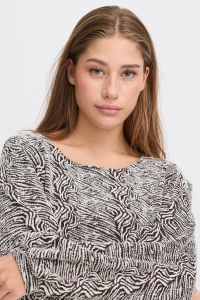 ICHI IHOELLY SW3:Sweatshirt coffee bean / birch