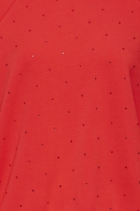 ICHI IHAMIAS LS:Sweatshirt racing red