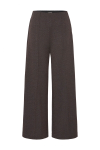 ICHI IHKATE JACQUARD LONG PA:Pants black brown herringbone