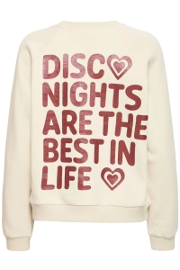 ICHI IHLELA SW5:Sweatshirt birch cowhide glitter