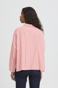 ICHI IHGILEY SH:Shirts/Blouse birch / pink stripe