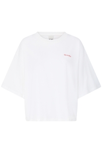 ICHI IHNICA SS3:T-Shirts cloud dancer / fiery red