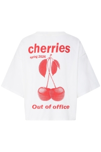 ICHI IHNICA SS3:T-Shirts cloud dancer / fiery red