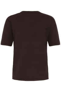ICHI IHLULS O-NECK SS:Knit chocolate torte
