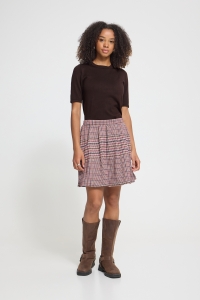 ICHI IHLULS O-NECK SS:Knit chocolate torte