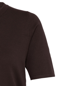 ICHI IHLULS O-NECK SS:Knit chocolate torte