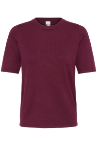 ICHI IHLULS O-NECK SS:Knit rhododendron
