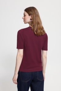 ICHI IHLULS O-NECK SS:Knit rhododendron