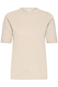 ICHI IHLULS LOOSE SS:Knit oatmeal melange