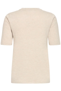 ICHI IHLULS LOOSE SS:Knit oatmeal melange