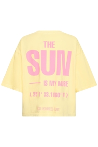 ICHI IHNICA SS4:T-Shirts mellow yellow / wild orchid