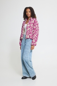 ICHI IHKATE QUILTED JA6:Jackets pink/birch graphic tile