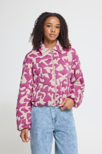 ICHI IHKATE QUILTED JA6:Jackets pink/birch graphic tile