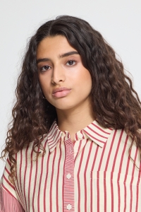 ICHI IHLOURI SH:Shirts/Blouse rhododendron/white stripe