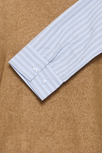 ICHI IHDUCIE LS3:Knit toasted coconut with blue stri