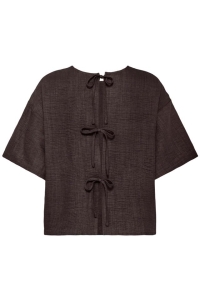 ICHI IHXKATICO SH2:Shirts/Blouse fudge/white stripe