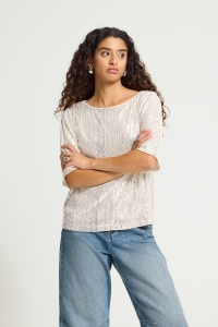 ICHI IHFAUCA SS3:T-Shirts frosted almond
