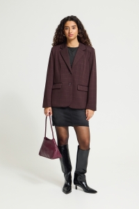 ICHI IHKATE SPARKELLY OVERSIZE BL:Jackets fudge