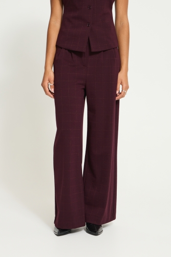 ICHI dames broek fudge IHKATE SPARKELLY WIDE PA:Pants